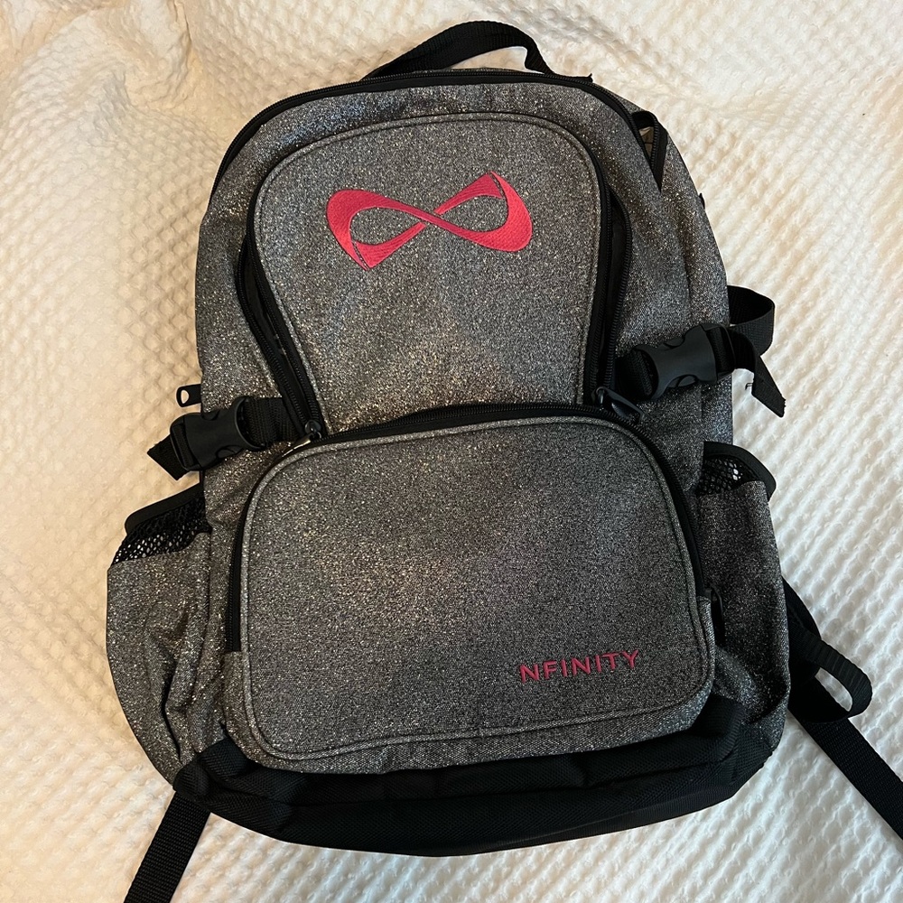 NFINITY cheer silver sparkle backpack